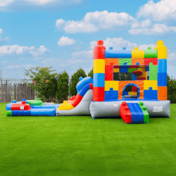 HKC Block Party Bounce House & Water Slide Combo